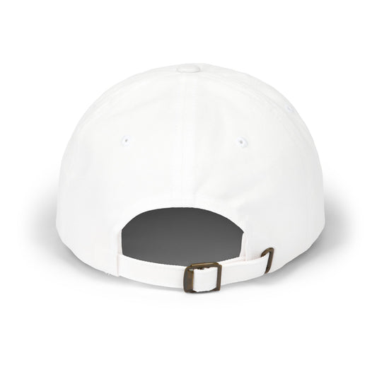 Dad Cap with Monogram S — Minimalist White Strapback Hat